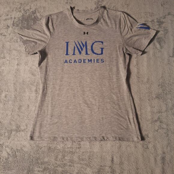 Under Armour Womens Gray Short Sleeve Top Gym Shirt Tee Size Medium - Picture 1 of 7